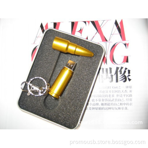Portable Custom Bullet Shape Usb 2.0 Memory Sticks